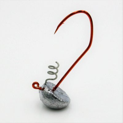 NineFit Basics Shakey Head Stand Tip Up Bass Walleye Fishing Jigs Screw Lock Red Sickle Hooks 5/16 oz 4