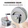PurezmMoto Boat Winch Heavy Duty Steel 3000lbs Trailer Winch, Hand Winch with Hook, Two Way Ratchet Crank Winch for SUV, ATV, Manual Winch with 26 Feet Wire Rope (Size : 3000 lb(26ft Rope)) view 3