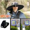 Jeeeun Wide Brim Solar Fan Outdoor Fishing Hat-Solar & USB Charging, UPF 50+ Sun Hat UV Protection Hat, Hat with Fan Built in Solar (C,One Size) view 2