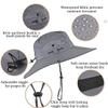 Jeeeun Wide Brim Solar Fan Outdoor Fishing Hat-Solar & USB Charging, UPF 50+ Sun Hat UV Protection Hat, Hat with Fan Built in Solar (C,One Size) view 4