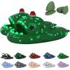 Jfxgjuv Sharklas Polares, Sharky Chanclas Originales, Anglerfish Slides, Cloud Shark Slides in The Dark Thick Sole Non-Slip Open Toe Shark Slippers (Green,9.5-10 Women/7.5-8 Men) view 1