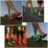 Jfxgjuv Sharklas Polares, Sharky Chanclas Originales, Anglerfish Slides, Cloud Shark Slides in The Dark Thick Sole Non-Slip Open Toe Shark Slippers (Green,9.5-10 Women/7.5-8 Men) view 2