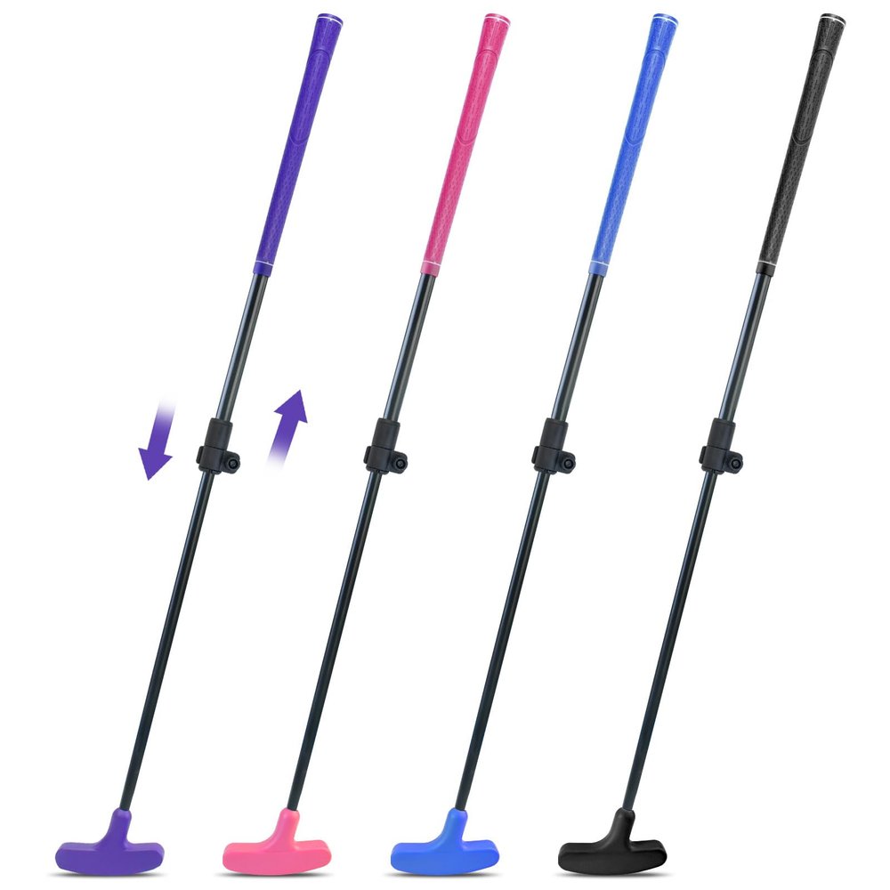 KOFULL Mini Golf Putter, Mini Golf Set for Golf Putting Game, Golf Clubs Adjustable to Perfectly Height 21"-36", Two-Way Putters for Right or Left Handed, Indoor/Outdoor, Backyard Mini Golf 4 Pack
