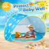 Monobeach Baby Beach Tent Ocean Pop Up Portable Shade Pool UPF50+ UV Protection Sun Shelter for Infant with Easy Set Up Canopy view 2