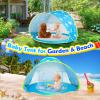 Monobeach Baby Beach Tent Ocean Pop Up Portable Shade Pool UPF50+ UV Protection Sun Shelter for Infant with Easy Set Up Canopy view 4