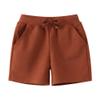HahaNice Toddler Boys Girls Cotton Jogger Shorts,Little Kids Active Sport Shorts with Drawstring(Brown, 7 Years) view 1