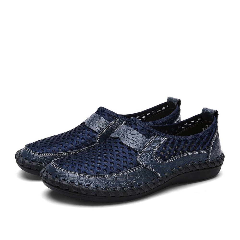 DMGYCK Men's Breathable Casual Mesh Loafers Slip On Walking Shoes Drving Moccasin Loafers for Men (Color : Blue, Size : 11)
