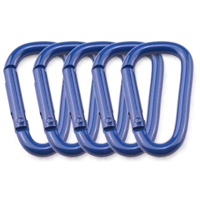 ACAGALA 10pcs D Ring Shape Carabiner Aluminum Alloy Carabiners for Outdoor Camping Hiking Climbing