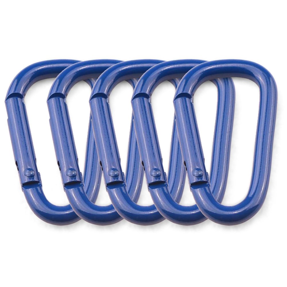 ACAGALA 10pcs D Ring Shape Carabiner Aluminum Alloy Carabiners for Outdoor Camping Hiking Climbing