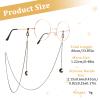 Amabro Eyeglass Chain for Women, Adjustable Glasses Strap Holder Eyewear Retainer Chain Face Mask Necklace Anti-Lost Sunglasses Lanyard view 4