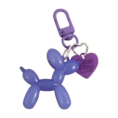 XAM 1-3PCS Cute Jelly Balloon Dog Keychains for Women Cartoon Keychains Car Keys Handbag Accessories-D