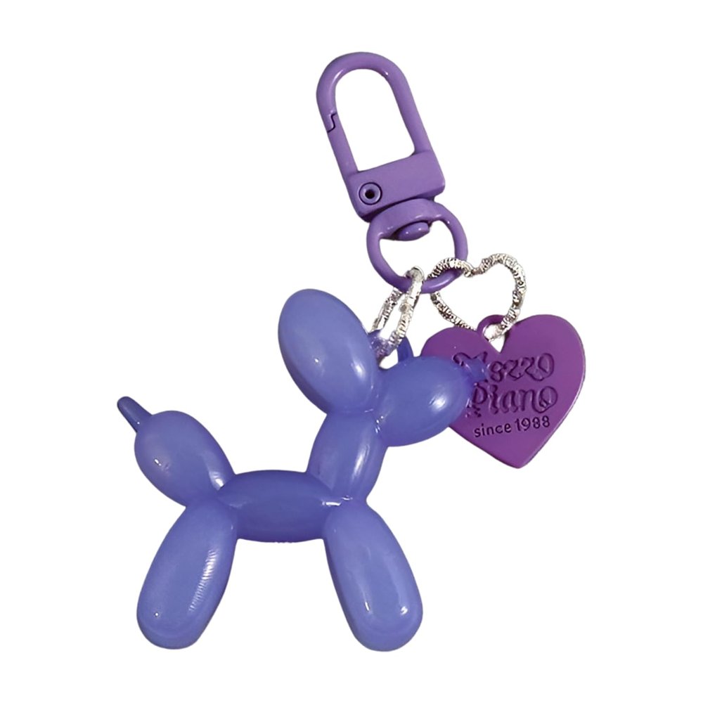 XAM 1-3PCS Cute Jelly Balloon Dog Keychains for Women Cartoon Keychains Car Keys Handbag Accessories-D