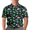Alien Polo Shirts for Men Women, Funny Alien Shirt Men Short Sleeve, Space Polo Shirt, Mens Golf Polo Shirt view 4