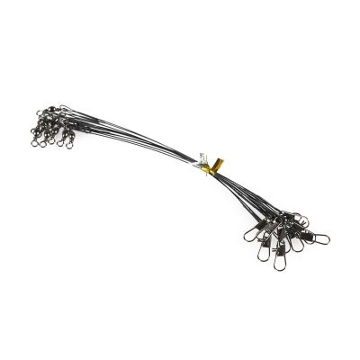 ACAGALA Steel Leader Fishing 20pcs Wire Leaders Heavy Duty Fishing High Strength Fishing Leaders with Swivels and Snaps Black/Red/Green