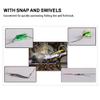 ACAGALA Steel Leader Fishing 20pcs Wire Leaders Heavy Duty Fishing High Strength Fishing Leaders with Swivels and Snaps Black/Red/Green view 3