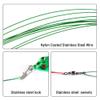 ACAGALA Steel Leader Fishing 20pcs Wire Leaders Heavy Duty Fishing High Strength Fishing Leaders with Swivels and Snaps Black/Red/Green view 4