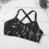 Lorilida Girls 3 Pieces Dance Outfit Sport Crop Top Bra with Shorts Hair Tie Set Gymnastics Workout Tracksuit Black 8 Years view 4