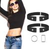 2 PcsNo Buckle Stretch Belt for Women and Men Elastic Waist Belt Invisible Belts for Jeans Pants (2Pcs Set F, S-M:Waist Size 20''-35'') view 1
