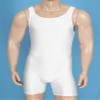 Yhong Men's Sleeveless Short Unitard Jumpsuit One Piece Dance Leotard Gymnastics Bodysuit White XX-Large view 3