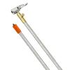 Grimmstr Extended Portable Air Compressor Tire Inflator Replacement Hose with Stainless Steel Mesh for Protection, Air Pump Tube, Easy to Use Fine Workmanship, Silver&orange