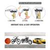 Grimmstr Extended Portable Air Compressor Tire Inflator Replacement Hose with Stainless Steel Mesh for Protection, Air Pump Tube, Easy to Use Fine Workmanship, Silver&orange view 2