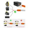 Grimmstr Extended Portable Air Compressor Tire Inflator Replacement Hose with Stainless Steel Mesh for Protection, Air Pump Tube, Easy to Use Fine Workmanship, Silver&orange view 3
