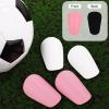 4pcs Mini Football Shin Pads, 3.15x1.97 Inch Extra Mini Shin Guards Soccer Miniature Shin Pads Tiny Protective Shin Guards for Men Women Boys Girls Graffitiable DIY (Pink, White) view 3