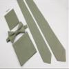 Entwineno Kids Linen Ties - Solid Color Slim Tie for Boys (Sage Green) view 4