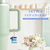 Letter Charm Accessories for Stanley Cup 1 PCS Cute Initial Keychain Handle Charm for Stanley Tumbler for Women Blue Letter E view 2