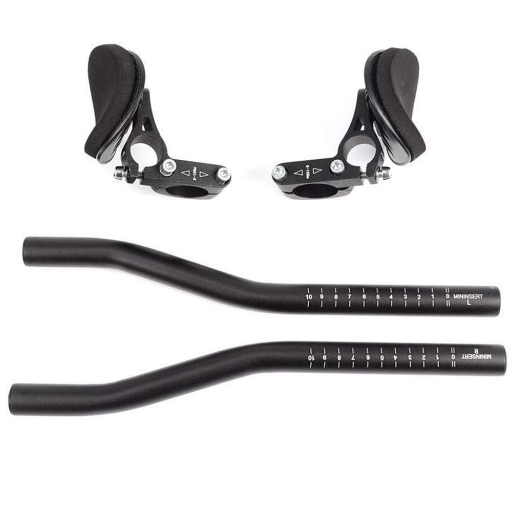 BTSEURY TT Handlebar with Allen Wrench Tool, Triathlon Aero Bars, Cycling Rest Handlebar, Suitable for Mountain and Road Bikes (As Shown)