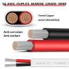 14 Gauge 100ft Marine Wire,2 Core Insulated Duplex Marine Grade Tinned Copper Standard Electrical Wire Outdoor for Boat/Maine/Automotive/RV/Camper/Trailer view 2