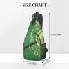 WSOIHFEC Green Vintage Floral Cross Chest Bag Diagonally Crossbody Shoulder Bag Travel Backpack Sling Bag for Women Men view 3