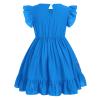 Baby Girls Mexican Dress Floral Colorful Embroidered Ruffle Dresses Toddler Flutter Sleeve Cinco De Mayo Fiesta Outfit Kids Peasant Traditional Ethnic Wear Mexico Themed Clothes Blue 12-18 Months view 2