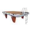 YJFEDCC Inflatable Pontoon, Yacht Pontoon, Water Rest Platform, Yacht Dock with Stainless Steel Ladder, Inflatable Water Pontoon, Leisure Platform Mat,1.5 * 2.5m/4.9 * 8.2ft view 1