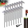 8" Screw in Tent Stakes - Ground Anchors Screw in, 2024 Upgraded Drillable Tent Stakes, Heavy Duty Metal Stake Ground Anchor Peg Threaded Tent Spikes with 1 Hex Head Driver view 1