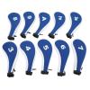 Yuecoom Golf Iron Head Covers, 10PCS Golf Club Covers Numbered Neoprene Iron Zippered Head Protector Set for Golf Accessories Outdoor Courts(Blue+White) view 1