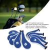 Yuecoom Golf Iron Head Covers, 10PCS Golf Club Covers Numbered Neoprene Iron Zippered Head Protector Set for Golf Accessories Outdoor Courts(Blue+White) view 3