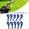 Yuecoom Golf Iron Head Covers, 10PCS Golf Club Covers Numbered Neoprene Iron Zippered Head Protector Set for Golf Accessories Outdoor Courts(Blue+White) view 4