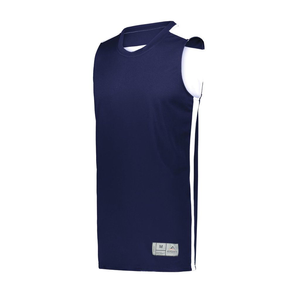 Augusta Sportswear Swish Reversible Basketball Jersey, Navy/White, M