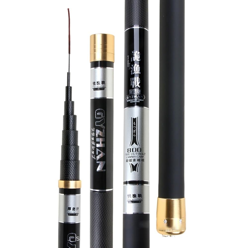 TUJISEK Spinning Fishing Rod Telescopic Carbon Super Hard Ultralight Long Section Hand Pole 9m 10m 11m 12m 13m Streaming Rod (Size : 11m)