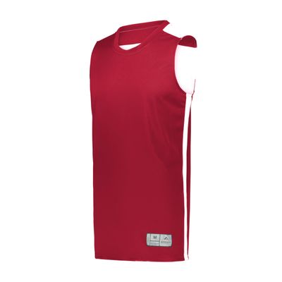 Augusta Sportswear Swish Reversible Basketball Jersey, Scarlet/White, S