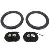 XHTLLO Black ABS Anti Slip Adjustable Fitness Rings, Polyester Ribbon Pull Up Exercise Rings for Gymnastics Training view 1