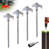 8" Screw in Tent Stakes - Ground Anchors Screw in, 2024 Upgraded Drillable Tent Stakes, Heavy Duty Metal Stake Ground Anchor Peg Threaded Tent Spikes with 1 Hex Head Driver view 1