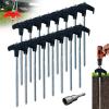 8" Screw in Tent Stakes - Ground Anchors Screw in, 2024 Upgraded Drillable Tent Stakes, Heavy Duty Metal Stake Ground Anchor Peg Threaded Tent Spikes with 1 Hex Head Driver view 1
