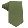 Entwineno Kids Linen Ties - Solid Color Slim Tie for Boys (Olive) view 1