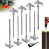 8" Screw in Tent Stakes - Ground Anchors Screw in, 2024 Upgraded Drillable Tent Stakes, Heavy Duty Metal Stake Ground Anchor Peg Threaded Tent Spikes with 1 Hex Head Driver view 1