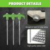 8" Screw in Tent Stakes - Ground Anchors Screw in, 2024 Upgraded Drillable Tent Stakes, Heavy Duty Metal Stake Ground Anchor Peg Threaded Tent Spikes with 1 Hex Head Driver view 2