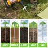 8" Screw in Tent Stakes - Ground Anchors Screw in, 2024 Upgraded Drillable Tent Stakes, Heavy Duty Metal Stake Ground Anchor Peg Threaded Tent Spikes with 1 Hex Head Driver view 4