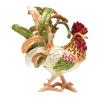 Yiju Elegant Rooster Trinket Box Jewelry Organizer for Women, Green Gold Tail view 1