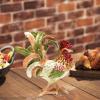 Yiju Elegant Rooster Trinket Box Jewelry Organizer for Women, Green Gold Tail view 2